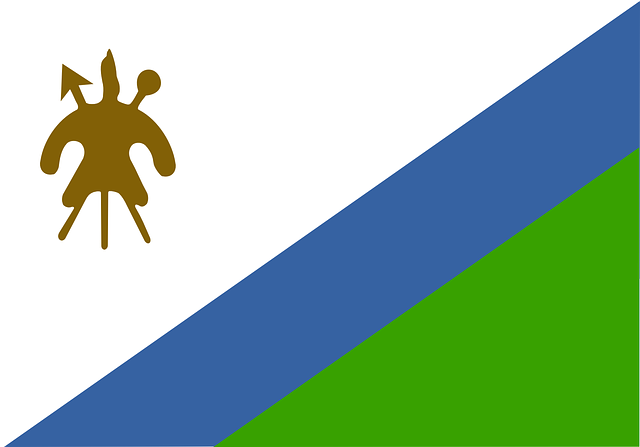 Lesotho Flagge