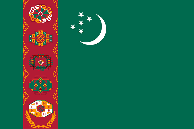 Turkmenistan Flagge