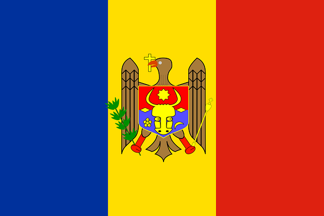 Moldawien (Moldau) Flagge